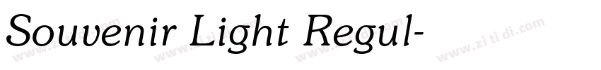 Souvenir Light Regul字体转换